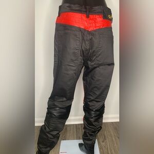 FROST Originals Men's Black Stretch Utility Pants with Red Accents